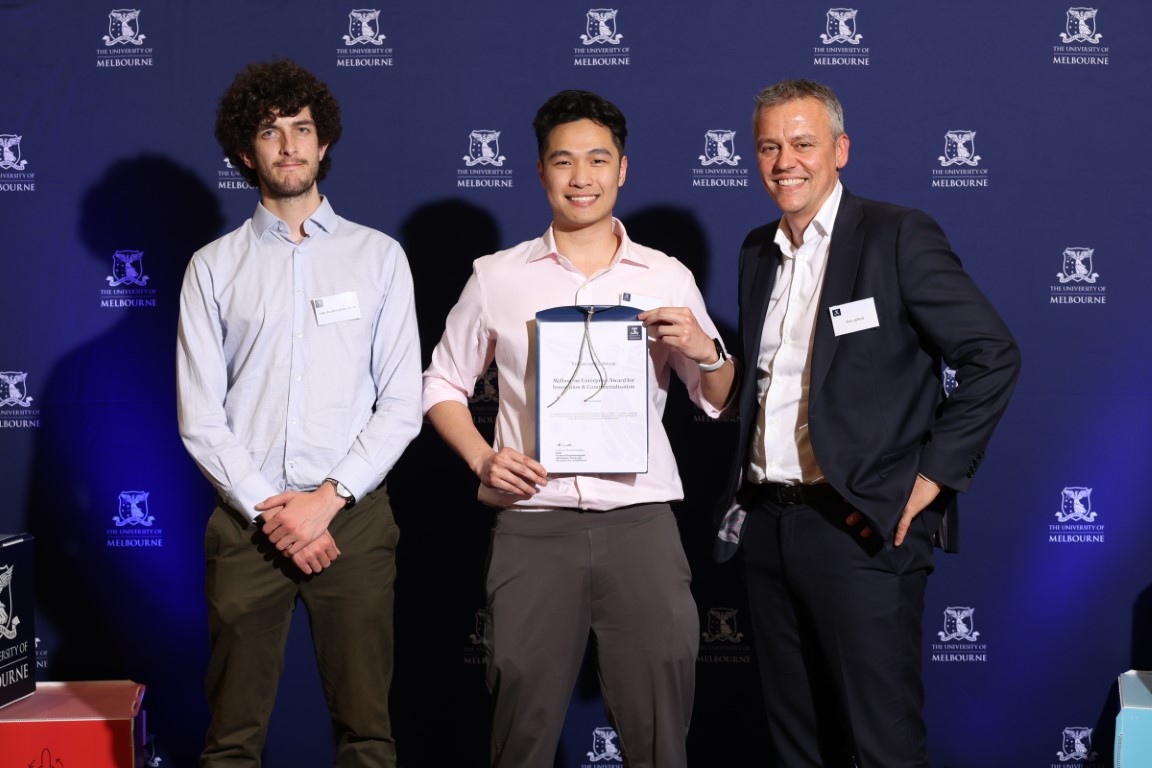 Student winning award