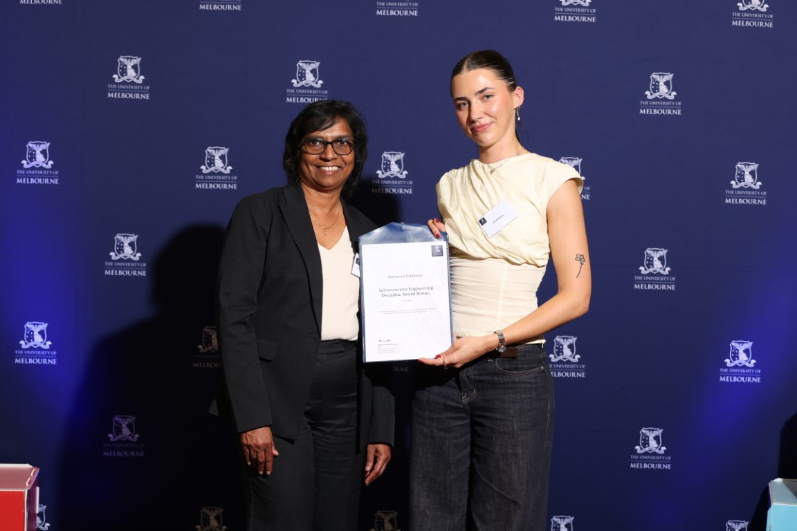 Student winning award