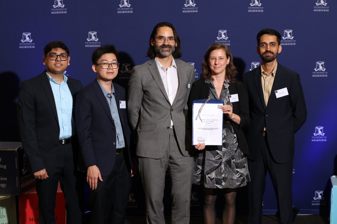 Student winning award