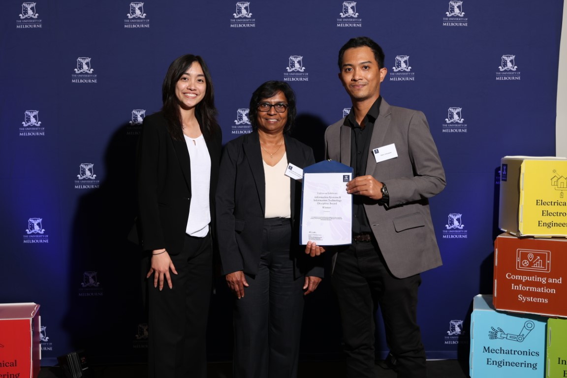 Student winning award