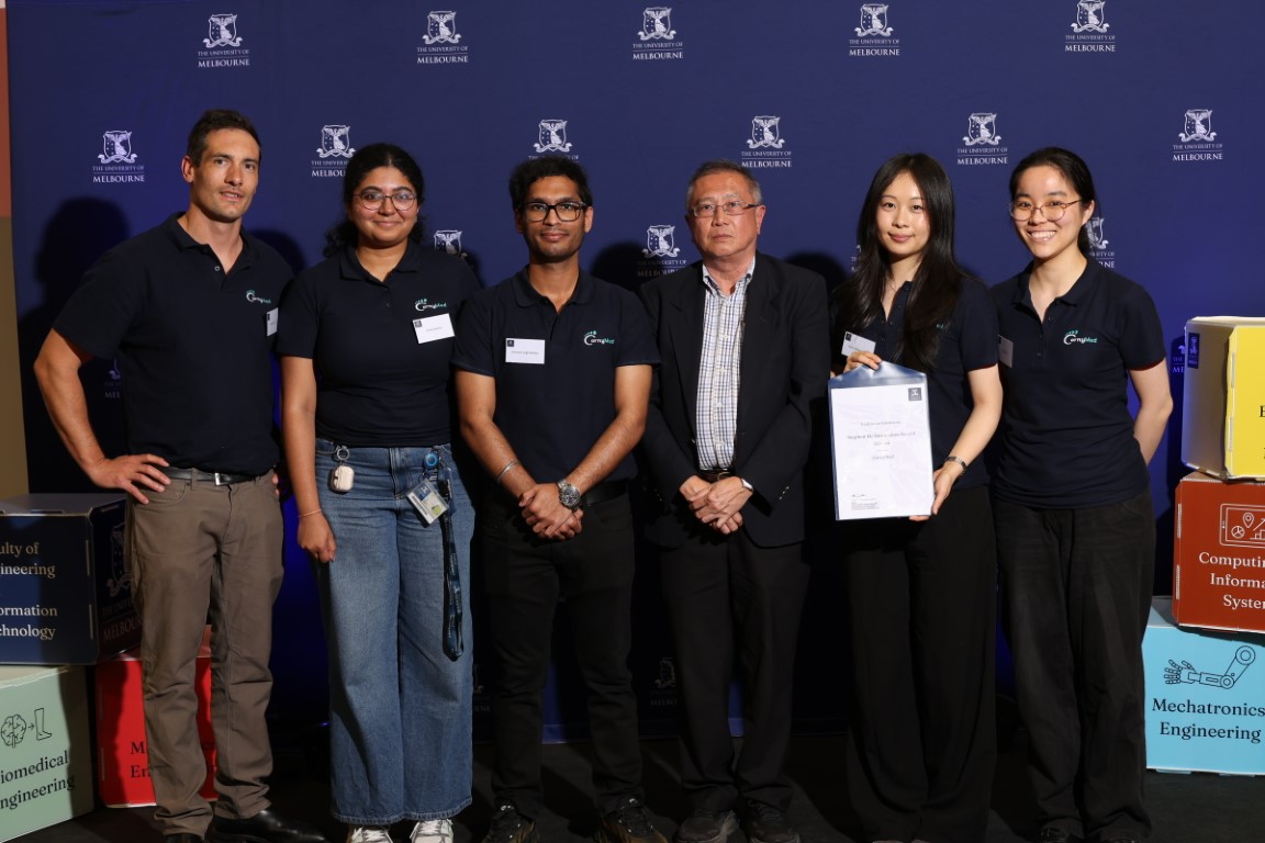 Student winning award