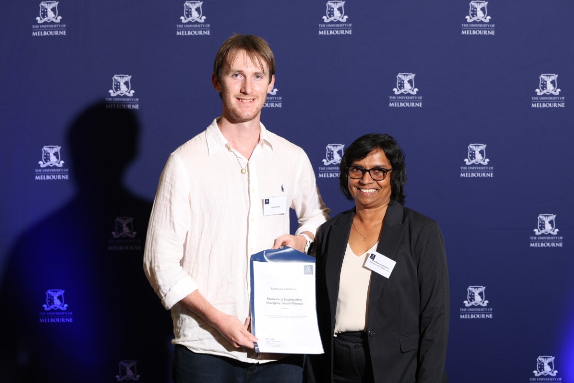 Student winning award