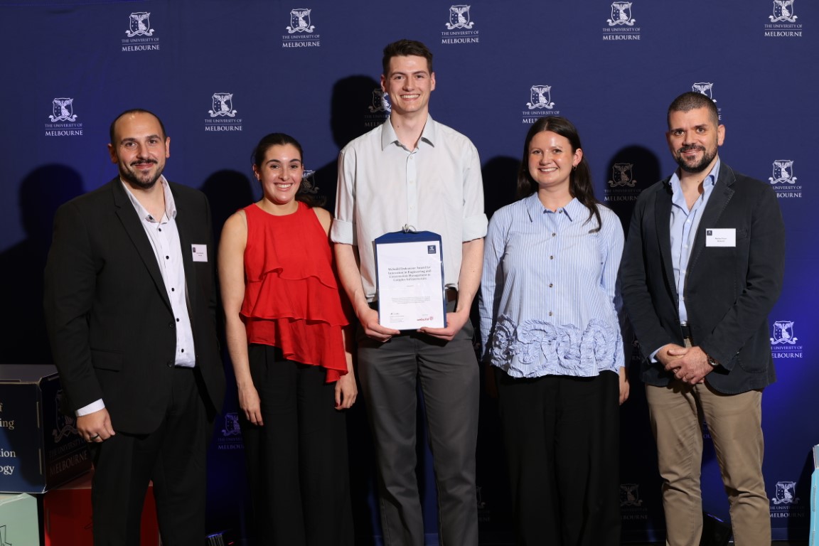 Student winning award