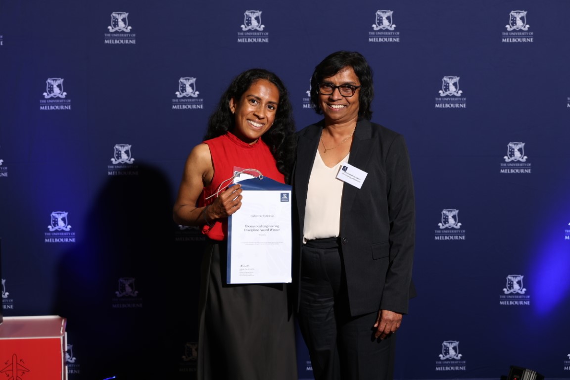 Student winning award